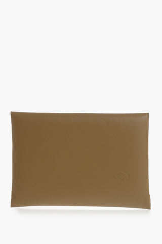 Leather Messenger Bag TITANIA with Automatic Snap Button