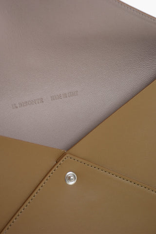Leather Messenger Bag TITANIA with Automatic Snap Button