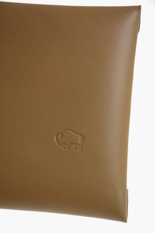 Leather Messenger Bag TITANIA with Automatic Snap Button