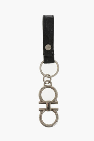 Schlüsselanhänger Aus Leder Mit Metall-Gancini-Anhänger