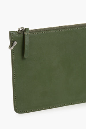 Solid-Color Leather Cardholder with Monogram