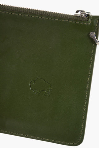 Solid-Color Leather Cardholder with Monogram