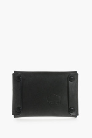 Leather Coin Pouch TITANO With Monogram