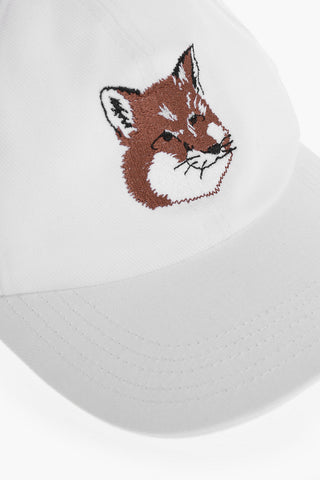 Solid Baseball Cap With Fox Embroidery
