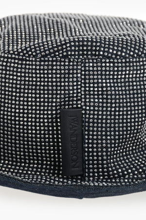 Cappello Bucket in Cotone con Strass All-Over