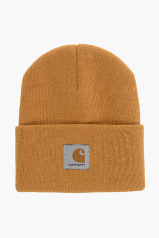 Solid Beanie ACRYLIC WATCH With Logo Patch