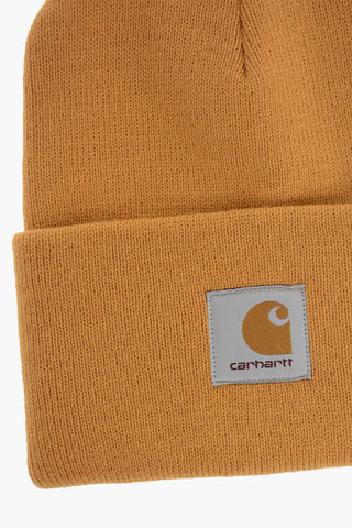 Solid Beanie ACRYLIC WATCH With Logo Patch