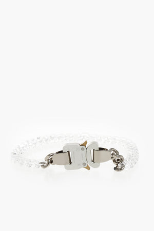 Clear-Effect Chain Necklace With Tactical Buckle Closure