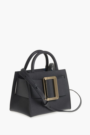 Saffiano-Leder-Handtasche BOBBY mit großer goldener Schnalle