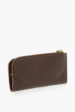 Hammered Leather Wallet with Tone-on-Tone Engraved Logo