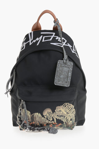 Backpack With Desert Print And Embroidered Logo