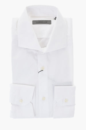 Camicia In Cotone Con Collo Francese