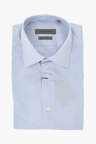 Striped Cotton Shirt With French Collar