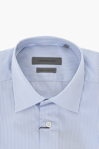 Striped Cotton Shirt With French Collar
