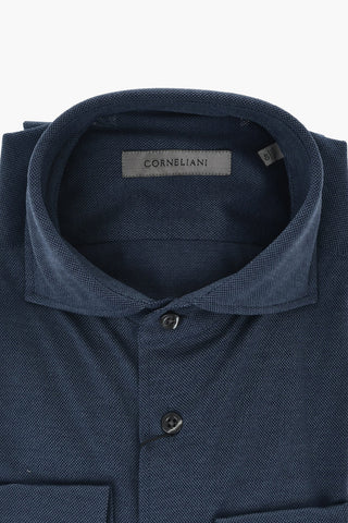 Solid Oxford Cotton Shirt With French Collar