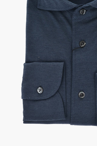 Solid Oxford Cotton Shirt With French Collar