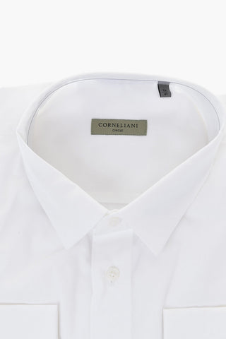 CIRCLE Camicia in Popeline di Cotone con Collo Italiano