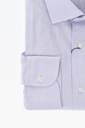Solid-Colored Shirt with French Collar