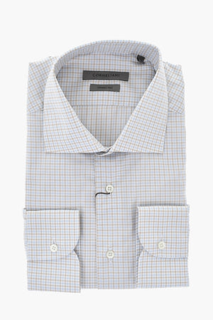 Wrinkle-Free Checked Shirt With French Collar