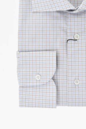 Wrinkle-Free Checked Shirt With French Collar