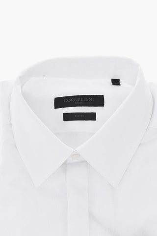 CODE Camicia Slim Fit con Abbottonatura Nascosta e Collo Italiano