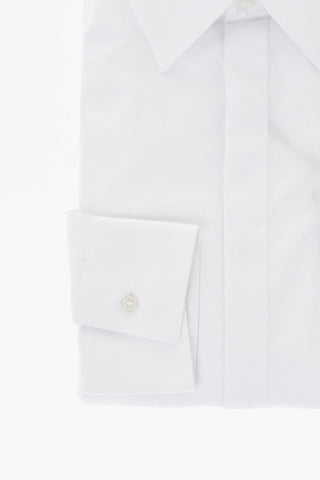 CODE Camicia Slim Fit con Abbottonatura Nascosta e Collo Italiano