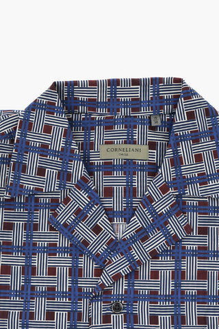 CIRCLE Camicia A Fantasia in Cotone a Maniche Corte