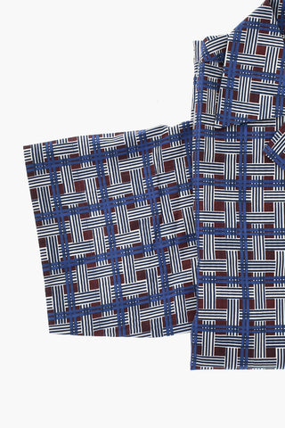 CIRCLE Camicia A Fantasia in Cotone a Maniche Corte