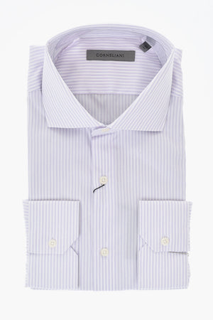 Striped Cotton Poplin Shirt with French Collar