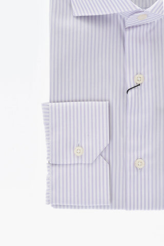 Striped Cotton Poplin Shirt with French Collar