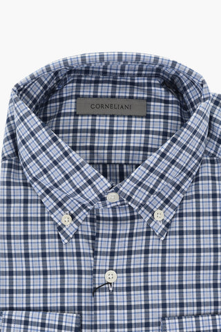 Camicia Button Down a Quadri in Cotone
