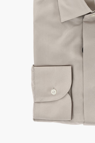 CODE Camicia in Seta a Tinta Unita con Abottonatura a Scomparsa