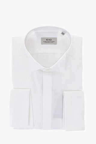 CC COLLECTION Camicia in Popeline di Cotone con Collo Diplomatico 