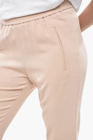 Stretch Viscose Pants With Ankle Zip
