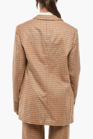 Blazer ELAINE aus Wolle mit geometrischem Muster