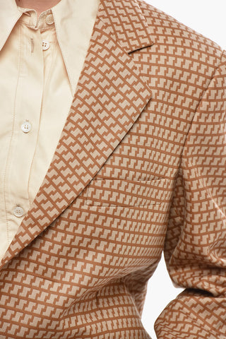 Blazer ELAINE aus Wolle mit geometrischem Muster