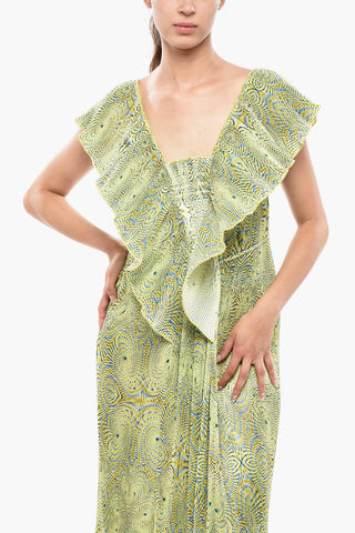 Vestito Plissettato HALLUCINOGENIC a Motivo Geometrico