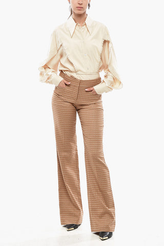 Pantaloni CLAUDIA In Lana Monogram