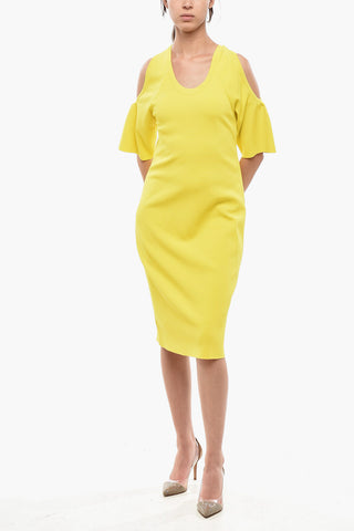 Vestito Strong Silhouette con Maniche Cold Off Shoulder
