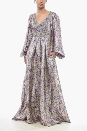 Maxi Dress LAVANYA in Lurex Motivo Floreale