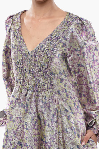 Maxi Dress LAVANYA in Lurex Motivo Floreale