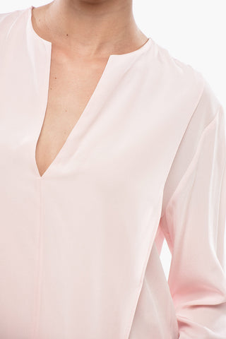Silk Flared Blouse EMMALEE With V-Neck