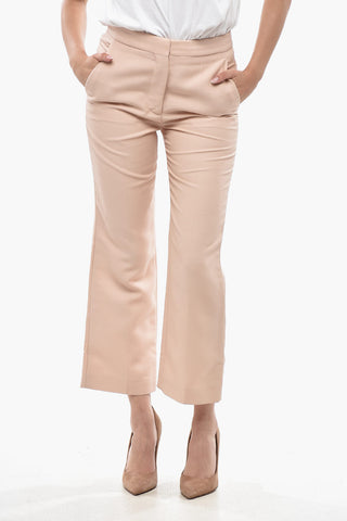 Pantaloni Cropped Fit CARLIE in Misto Lana