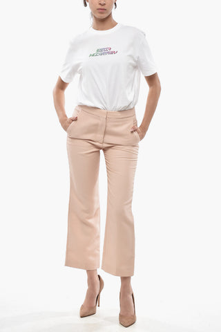 Pantaloni Cropped Fit CARLIE in Misto Lana