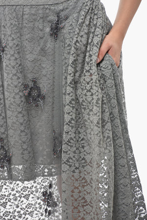 ISABELLA Langer Rock Mit Mesh-Detail
