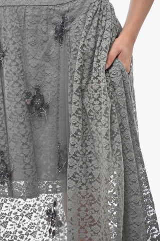 ISABELLA Langer Rock Mit Mesh-Detail