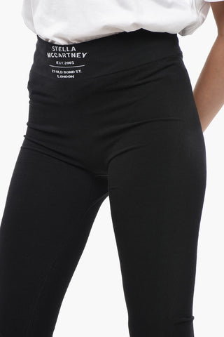 Ribbed Leggings with Embroidered Logo