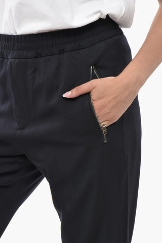 Hose Regular-Fit aus Wolle mit Reißverschlusstaschen