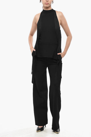 Knit Jumpsuit with Fringes