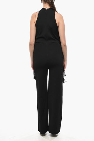Knit Jumpsuit with Fringes